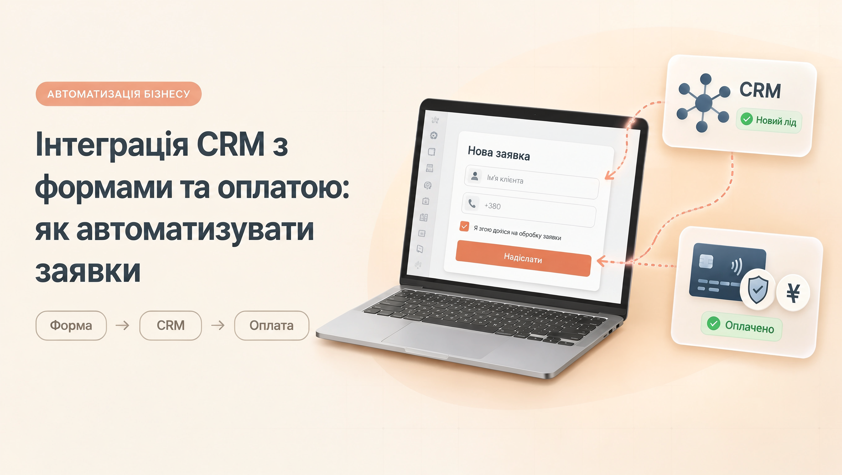 Інтеграція CRM з формами та оплатою: як автоматизувати заявки